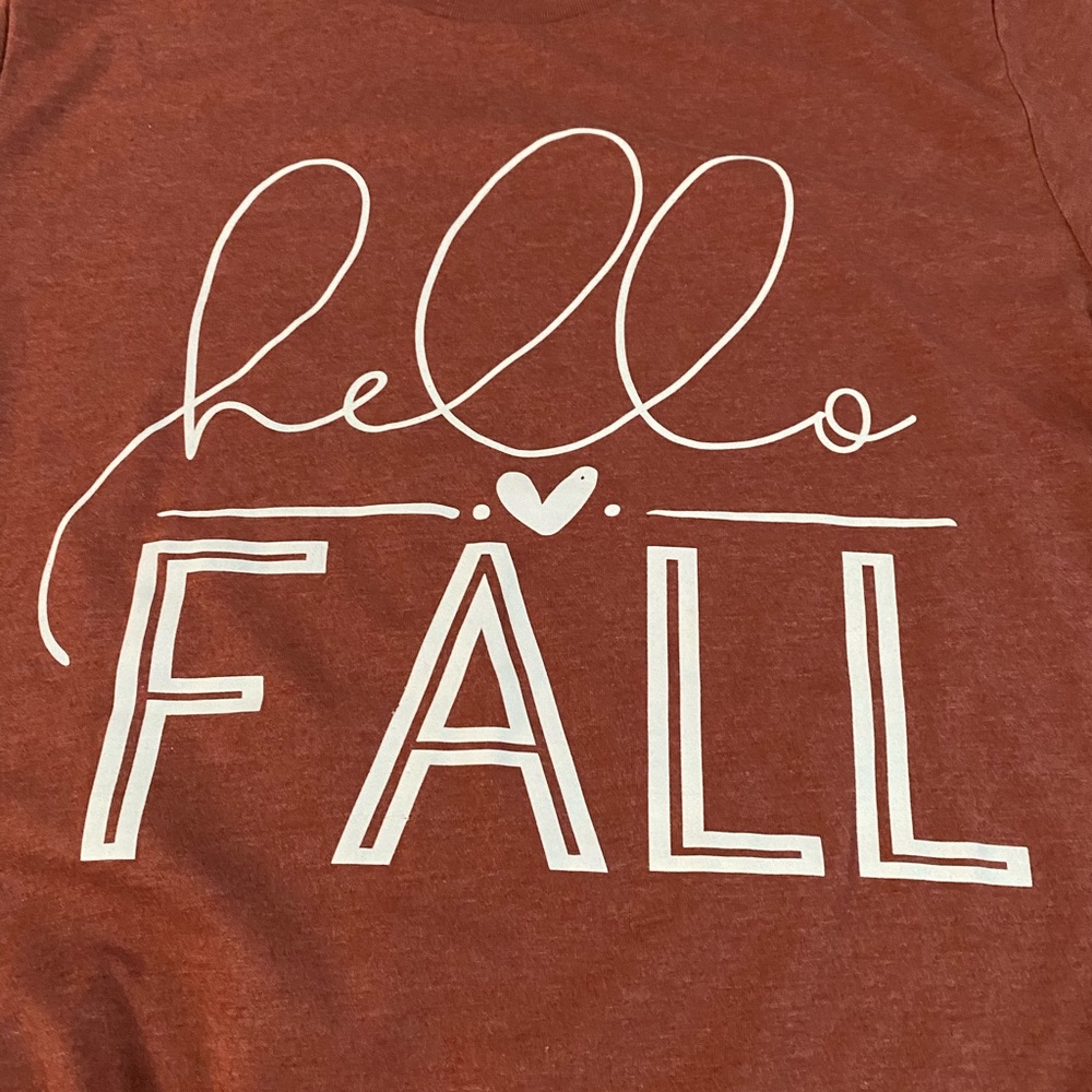 New! Hello fall tee shirt - Picture 3 of 3